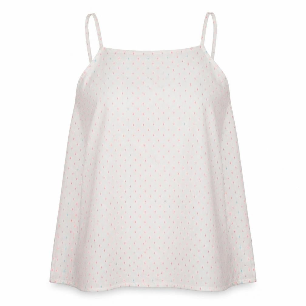 BHS Womens White Polka Dot  Top Pyjama Top Size XL
