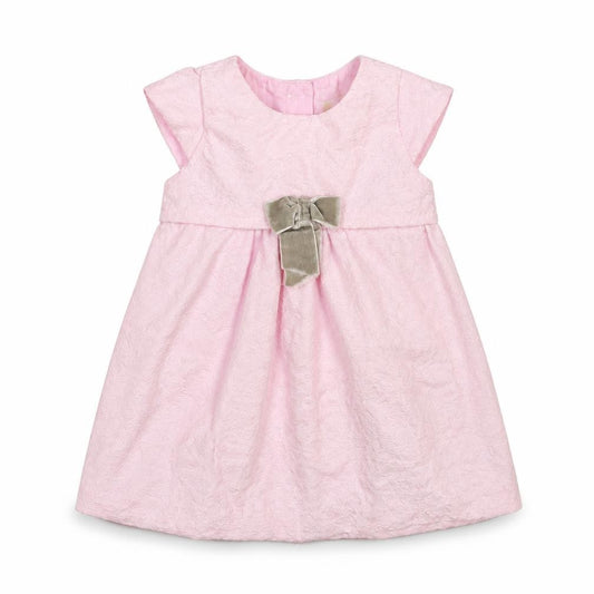 Front view of Bambini girls’ pink fit & flare, size 6-9, months