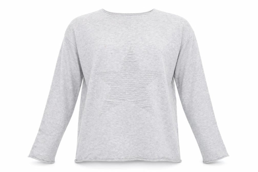 Front view of Principles women’s grey jumper, size UK 14