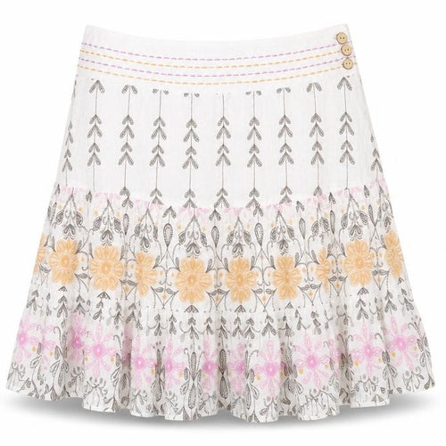 NEXT Womens White Paisley  A-Line Skirt Size 8