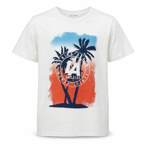 Pep&Co Boys White   Basic T-Shirt Size 10-11 Years  - los angeles