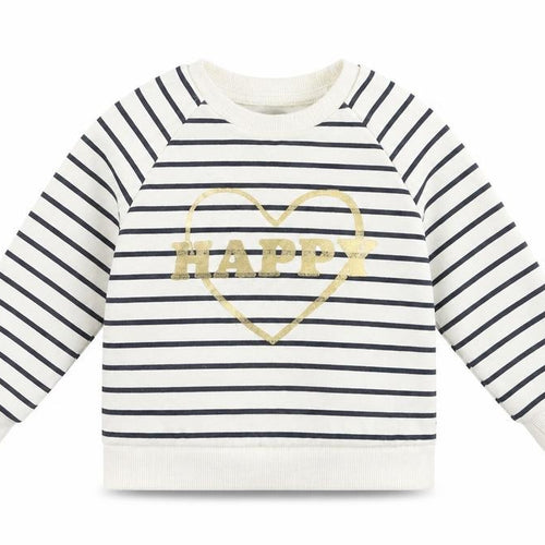 Primark Baby Ivory Striped  Pullover Jumper Size 9-12 Months  - happy