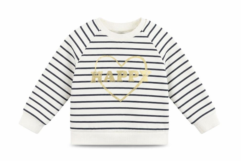 Primark Baby Ivory Striped  Pullover Jumper Size 9-12 Months  - happy