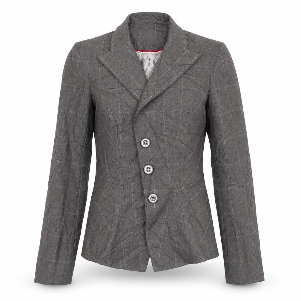 Next Womens Grey Check  Jacket Suit Jacket Size 6