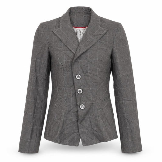 Front view of Next women’s grey check jacket suit jacket, size UK 6