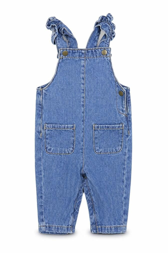 M&S Girls Blue   Dungaree One-Piece Size 0-3 Months