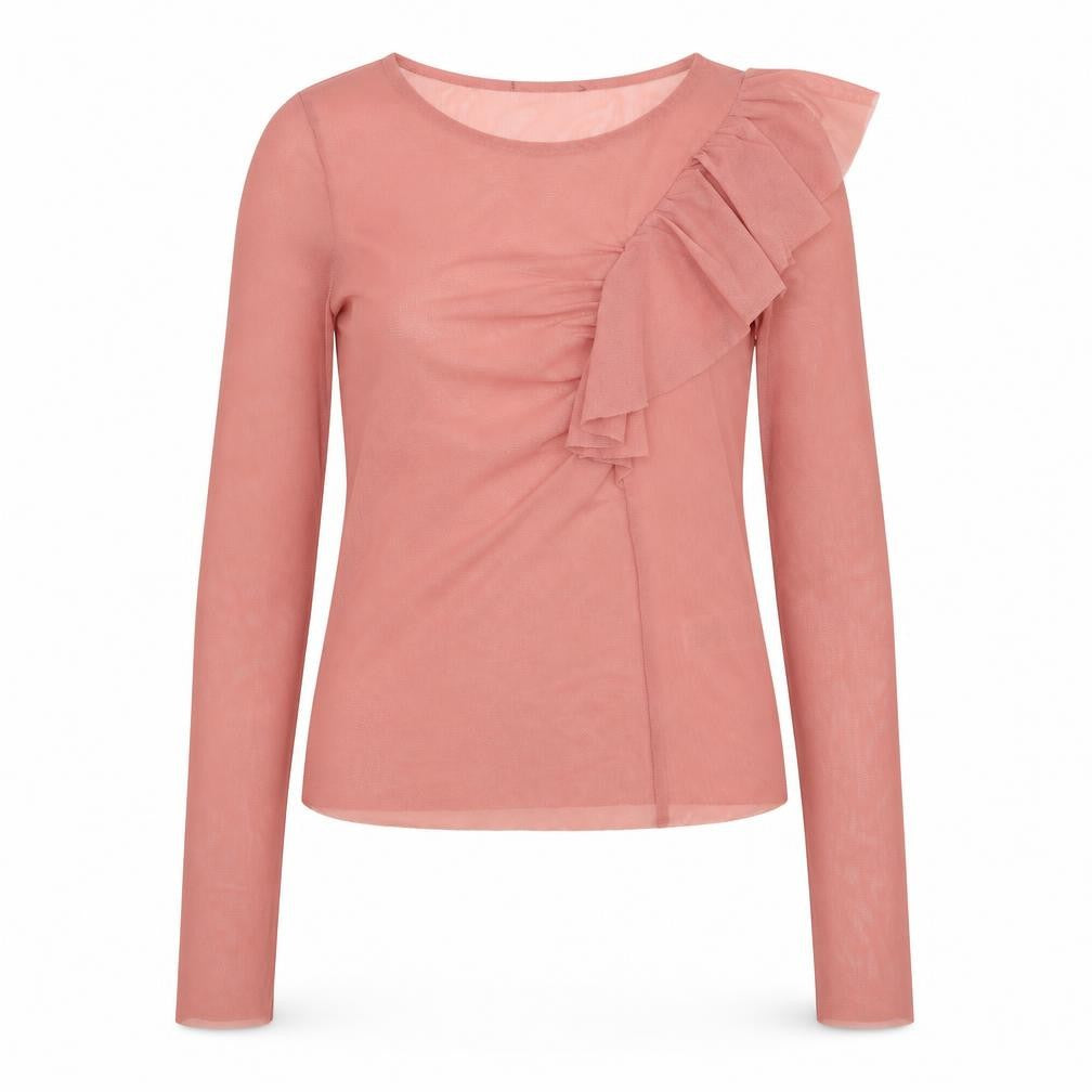 Front view of New Look women’s pink basic t-shirt, size UK 8
