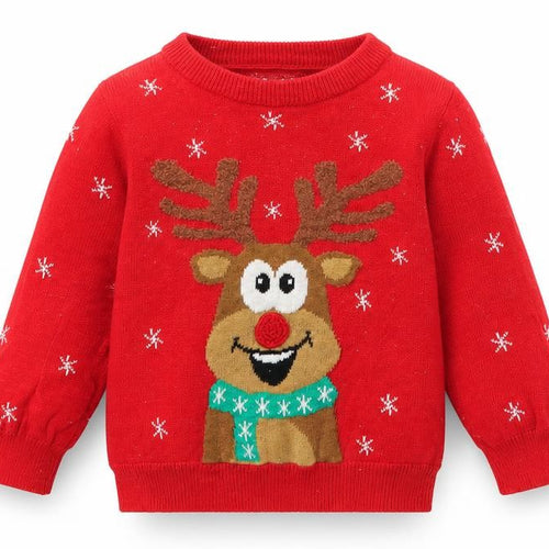 Primark Baby Red   Pullover Jumper Size 9-12 Months  - chrismas jumper