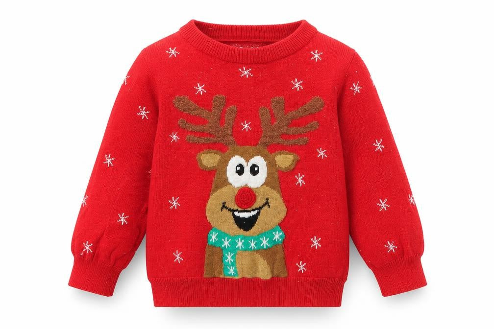 Primark Baby Red   Pullover Jumper Size 9-12 Months  - chrismas jumper