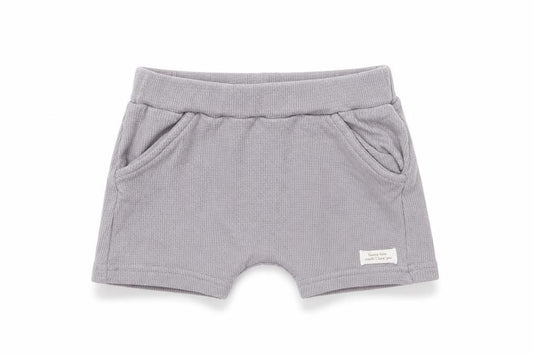 Front view of Tu boys’ grey capri trousers, size 3-6, months