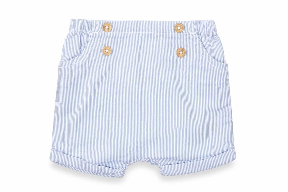 TU Boys Blue Striped  Capri Trousers Size 3-6 Months