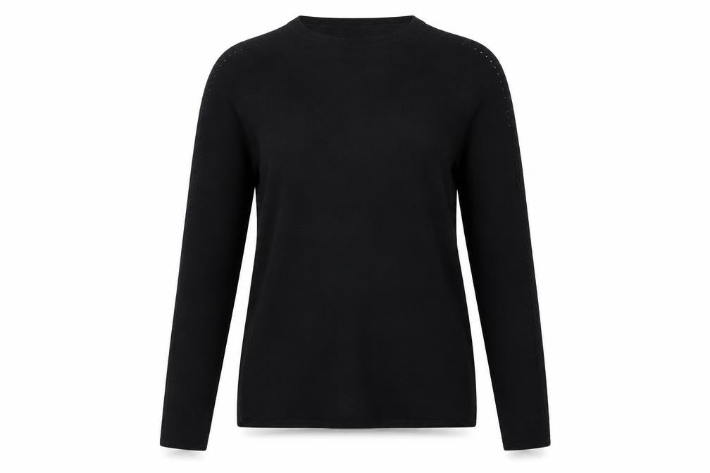 Front view of H&M women’s black jumper, size S