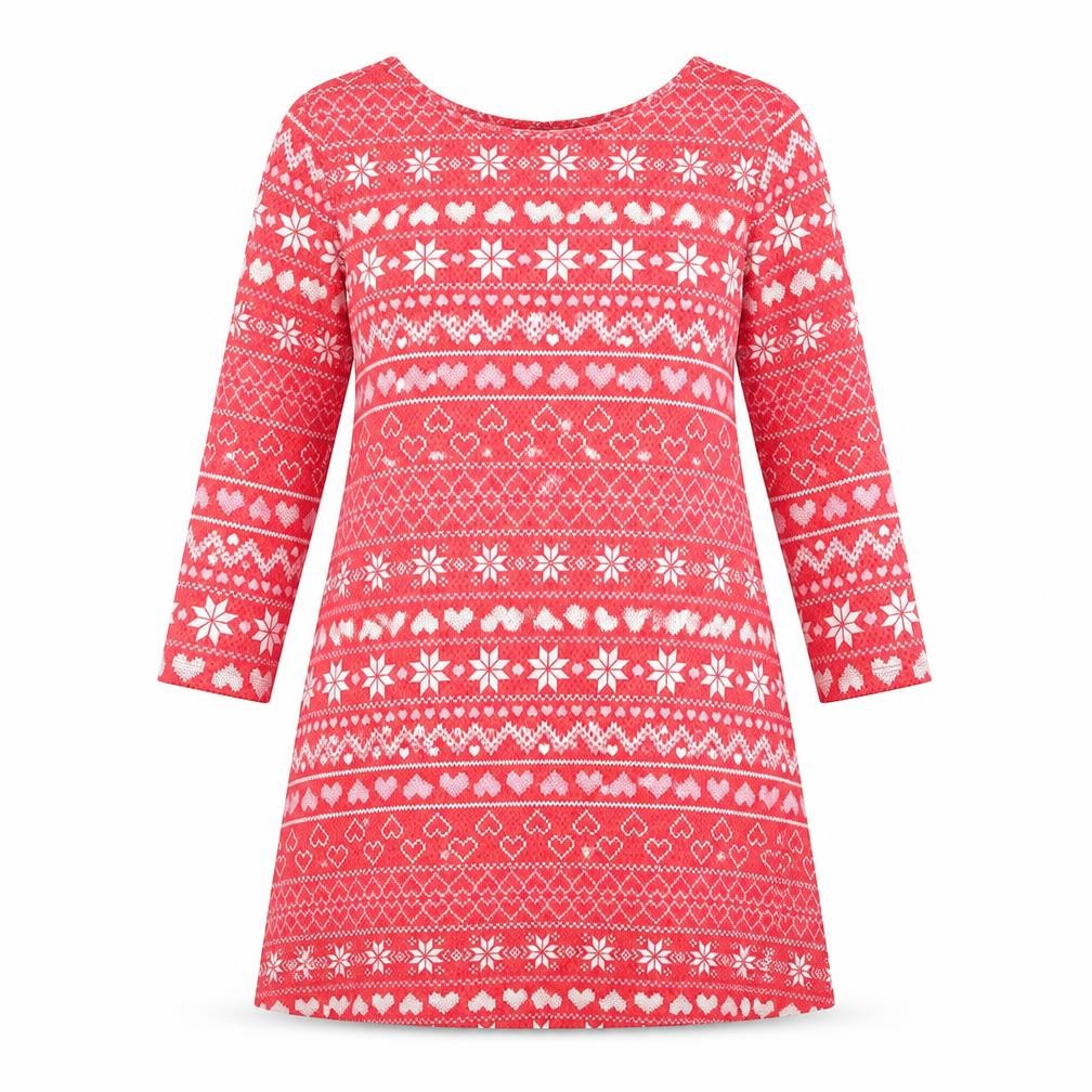 George Womens Red Geometric  Basic T-Shirt Size S