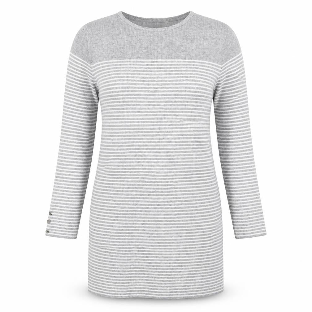 Primark Womens Grey Striped  Jumper Dress  Size 10