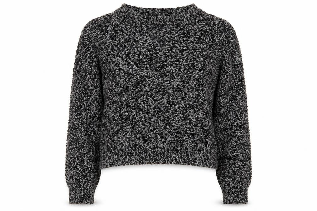 Front view of H&M women’s grey jumper, size S