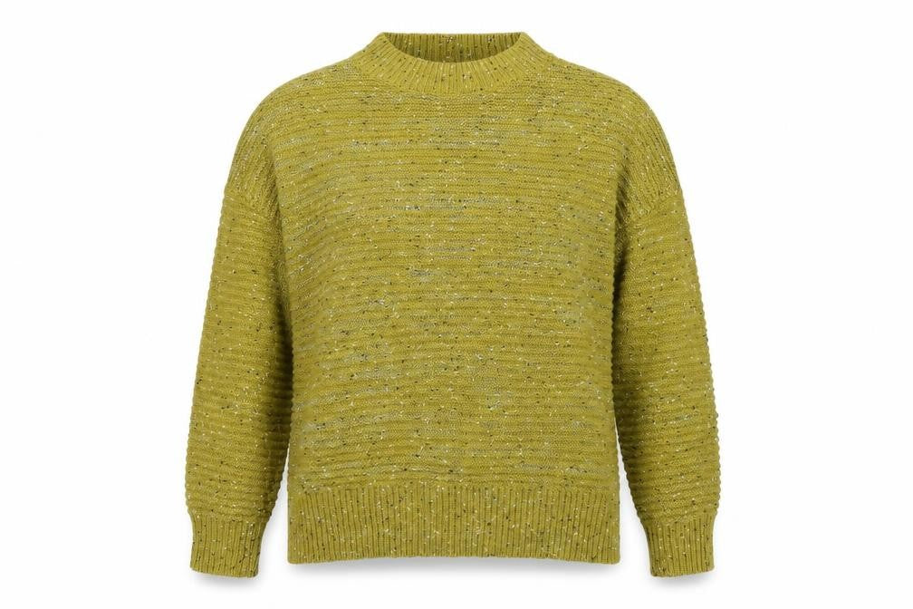 Front view of Papaya women’s yellow jumper, size L