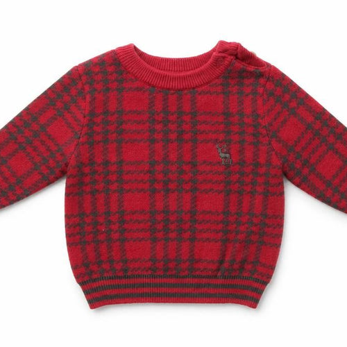 Nutmeg Boys Red   Pullover Jumper Size 0-3 Months