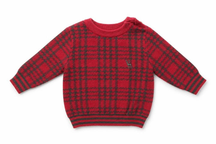 Nutmeg Boys Red Pullover Jumper Size 0-3 Months