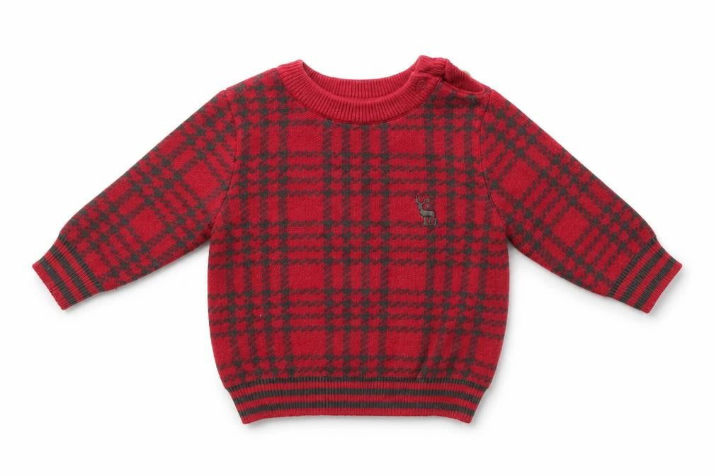 Nutmeg Boys Red   Pullover Jumper Size 0-3 Months
