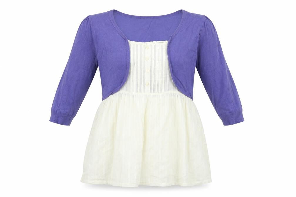 Front view of George women’s purple jumper, size UK 16, - washable marks