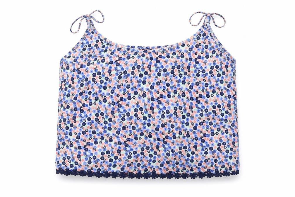 New Look Girls Blue Floral   Tank Size 10 Years