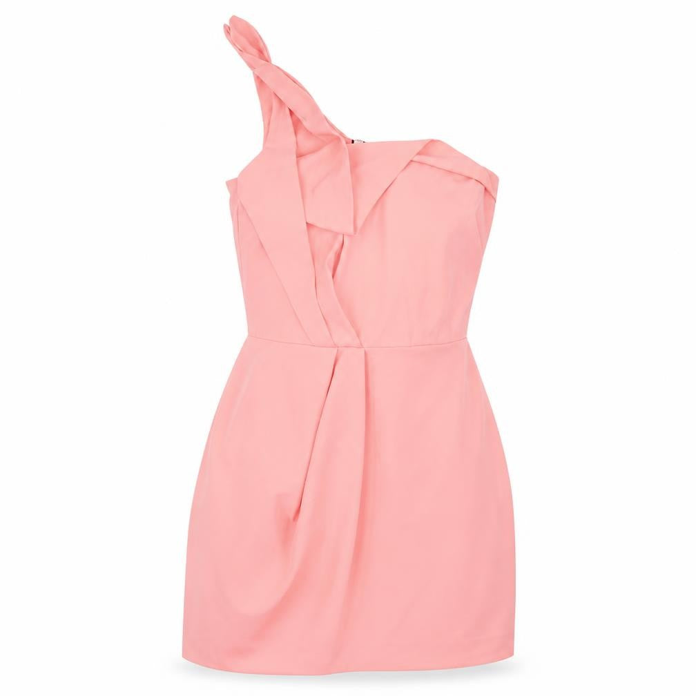 Front view of River Island women’s pink fit & flare, size UK 8