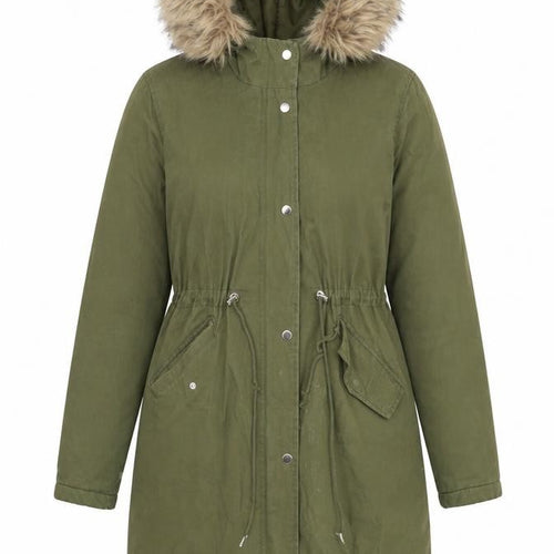 New Look Womens Green   Jacket  Size 8  - faux fur washable marks