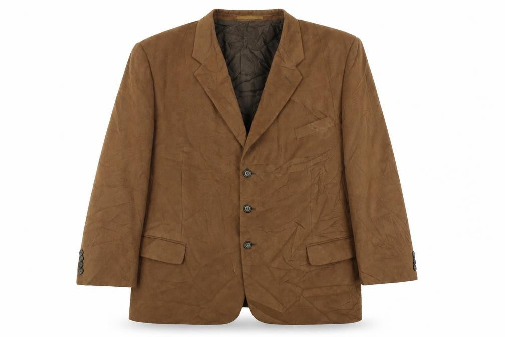 Front view of kaleva collection men’s brown jacket blazer, size 42