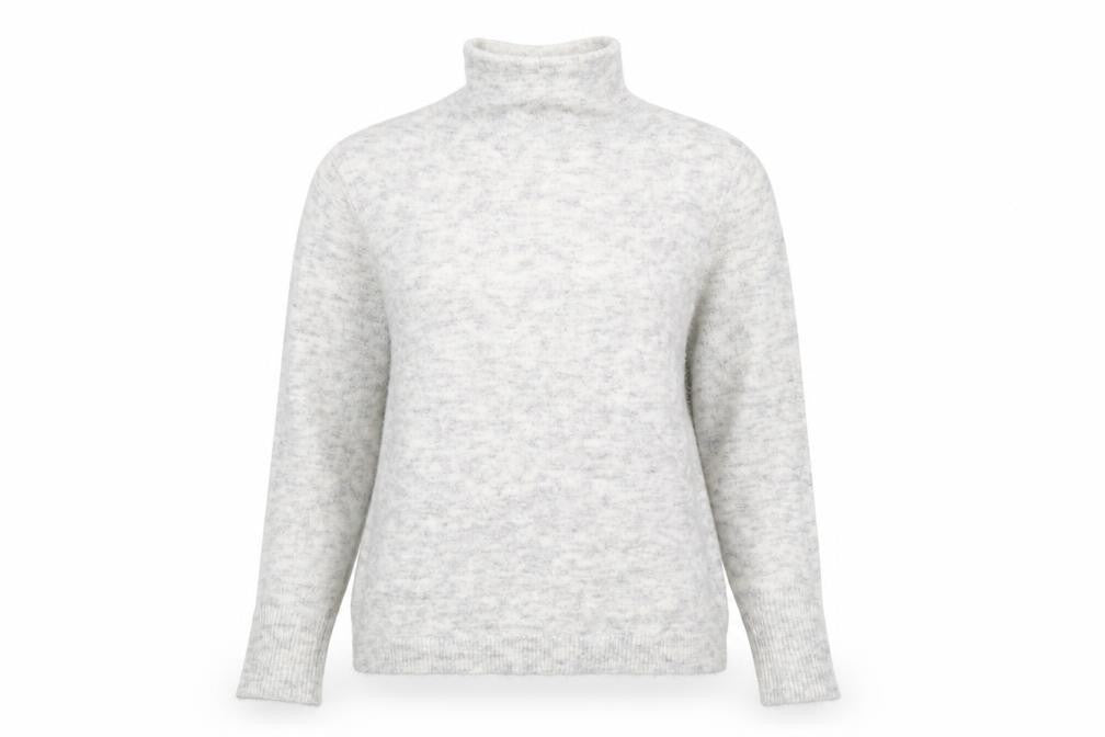 Front view of RJR.John Rocha women’s grey knit jumper, size UK 12