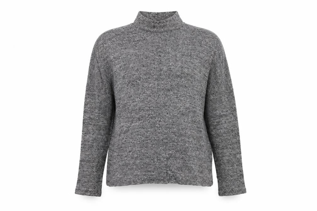 Front view of H&M women’s grey knit jumper, size M