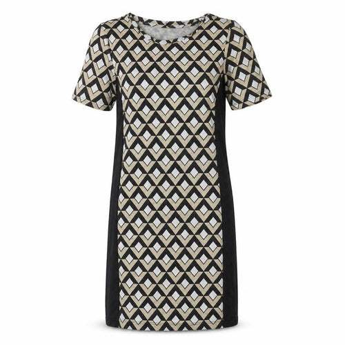 Preworn Womens Beige Geometric  Jumper Dress  Size 12