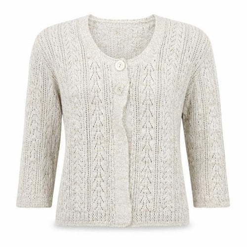 Pure & Natural Womens Beige  Knit Cardigan Jumper Size S