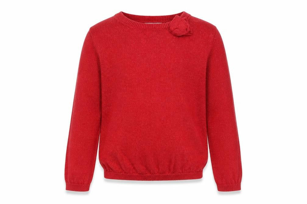 Front view of H&M girls’ red jumper, size 2, years