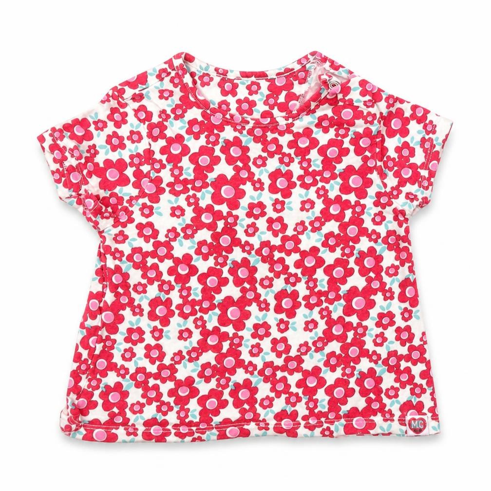 Mothercare Baby Pink Floral  Basic Polo Size 18-24 Months