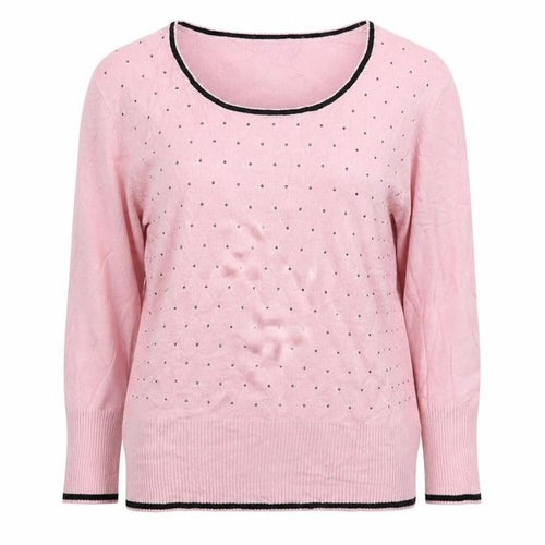 Roman Womens Pink  Knit Pullover Jumper Size 10