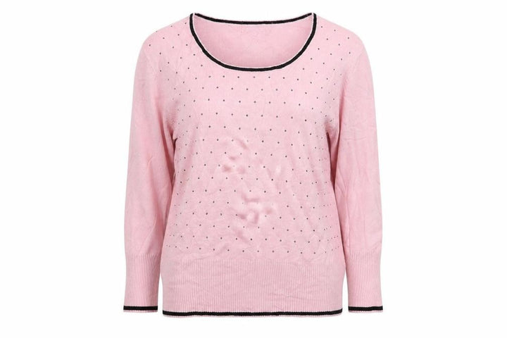 Roman Womens Pink  Knit Pullover Jumper Size 10