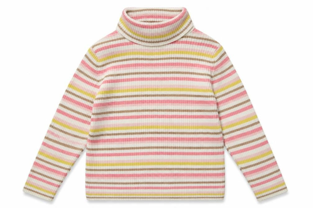 George Boys White Striped Knit Pullover Jumper Size 3-4 Years