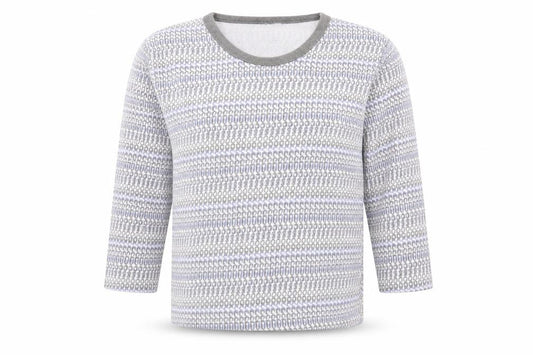 Front view of Preworn girls’ blue pullover sweatshirt, size M