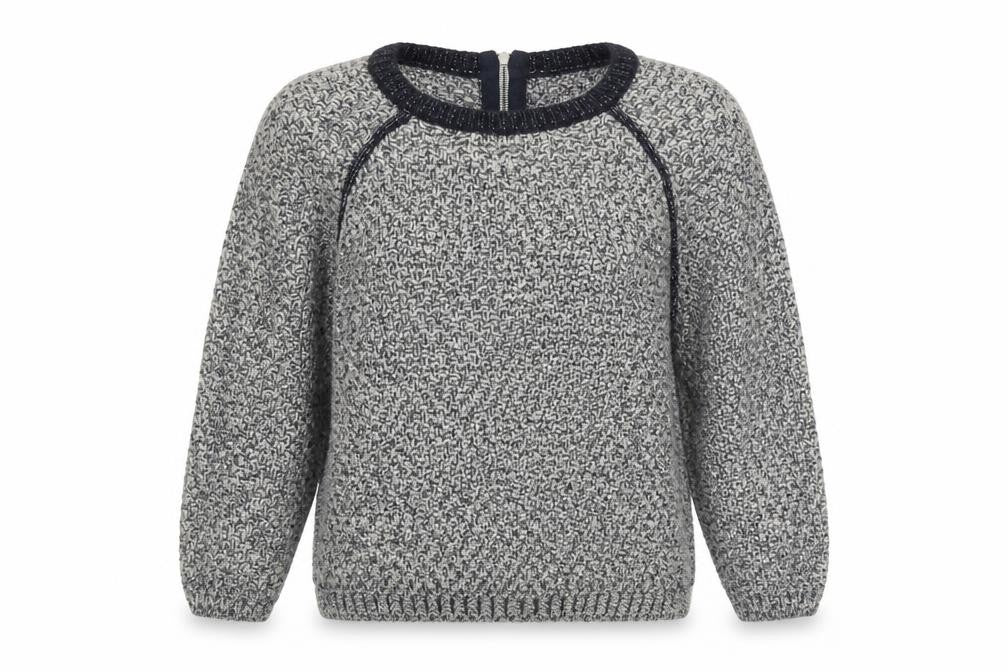 Front view of Marks & Spencer women’s beige jumper, size UK 14