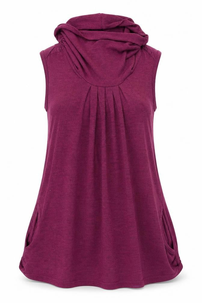 Front view of IZABEL women’s purple a-line, size UK 10