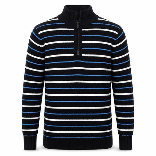 digginchd Mens Black Striped  Cardigan Jumper Size S