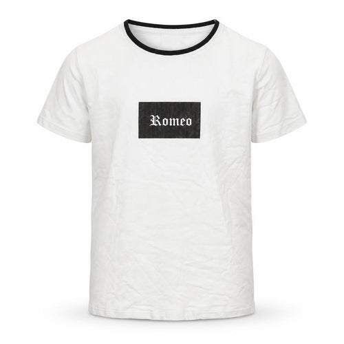 F&F Boys White   Basic T-Shirt Size 11-12 Years  - Romeo