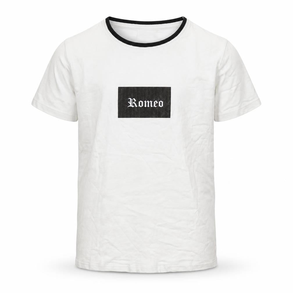 F&F Boys White   Basic T-Shirt Size 11-12 Years  - Romeo