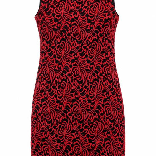 Roman Womens Red Floral  Shift  Size 10