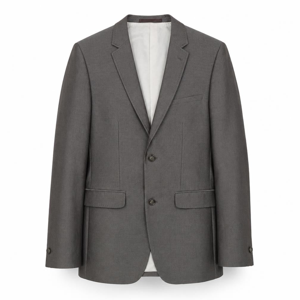 Front view of Ventuno 21 women’s grey jacket blazer, size UK 34