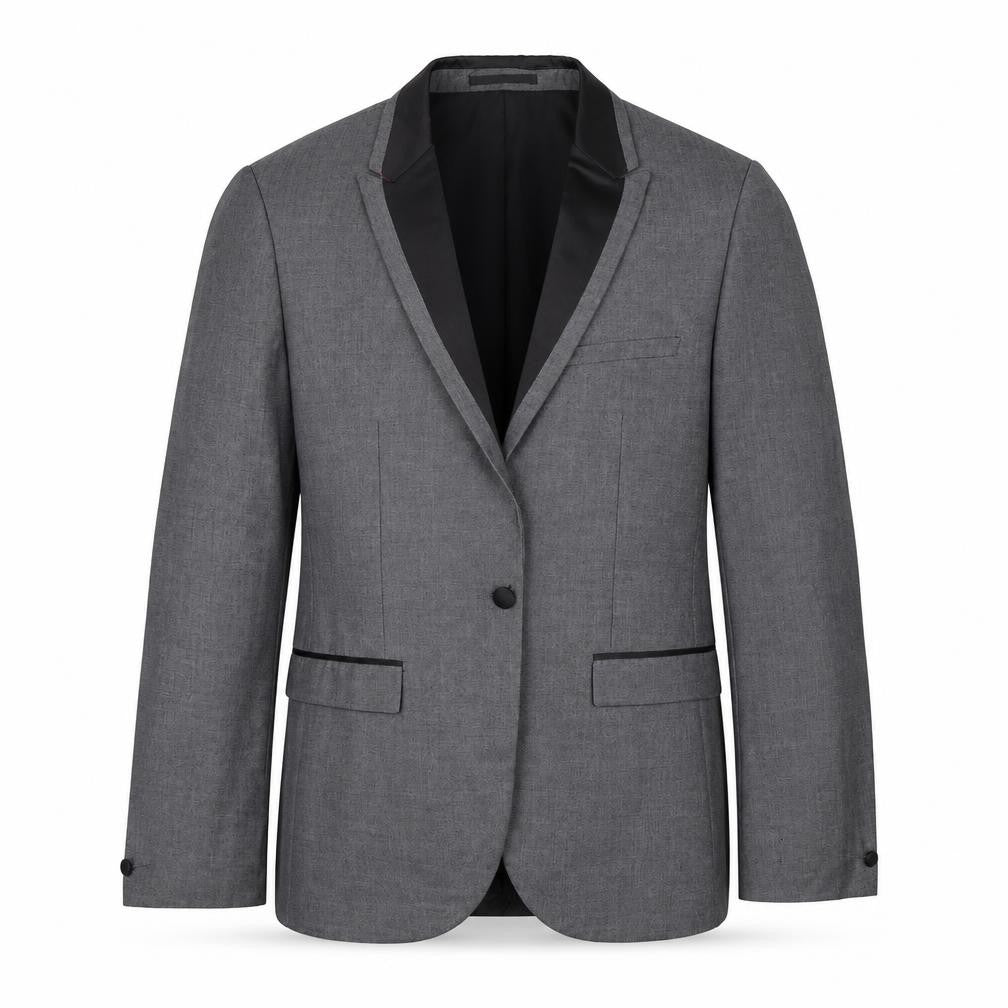 Front view of Ventuno 21 men’s grey jacket blazer, size 38