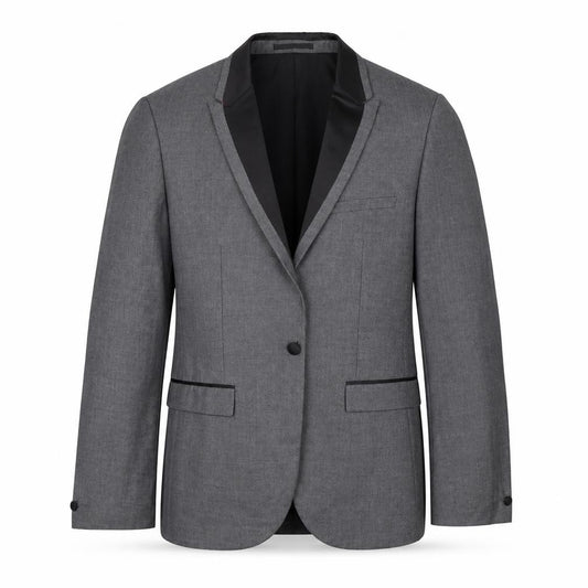 Front view of Ventuno 21 men’s grey jacket blazer, size 38