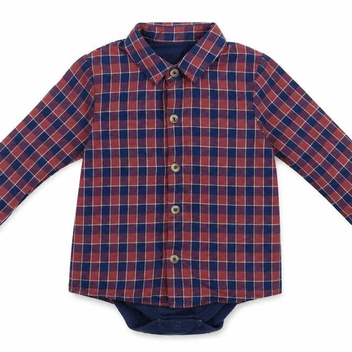 M&S Baby Blue Plaid  Romper One-Piece Size 6-9 Months