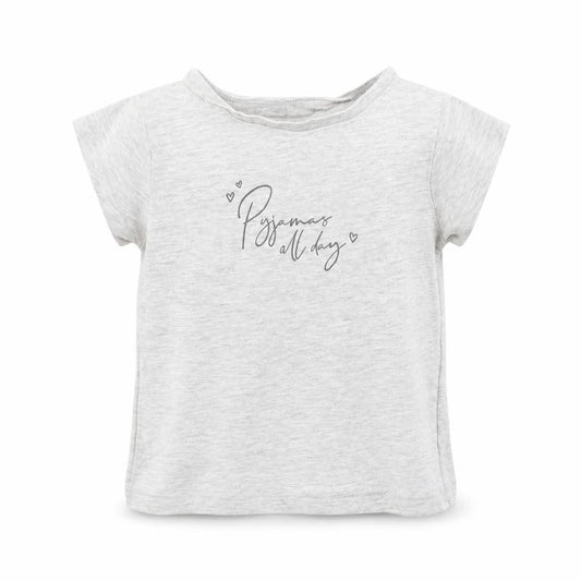 Front view of George girls’ grey basic t-shirt, size 4-5, years