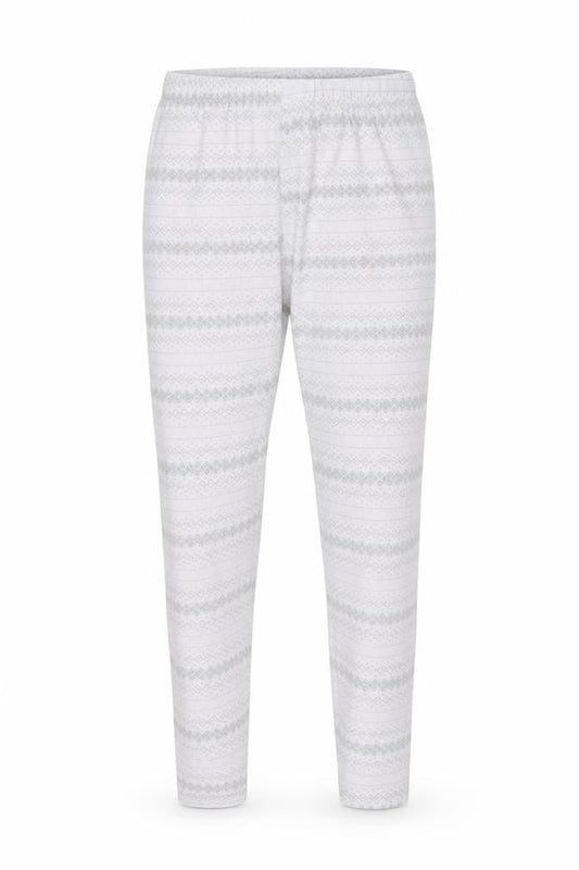 Front view of Preworn girls’ white sweatpants, size M